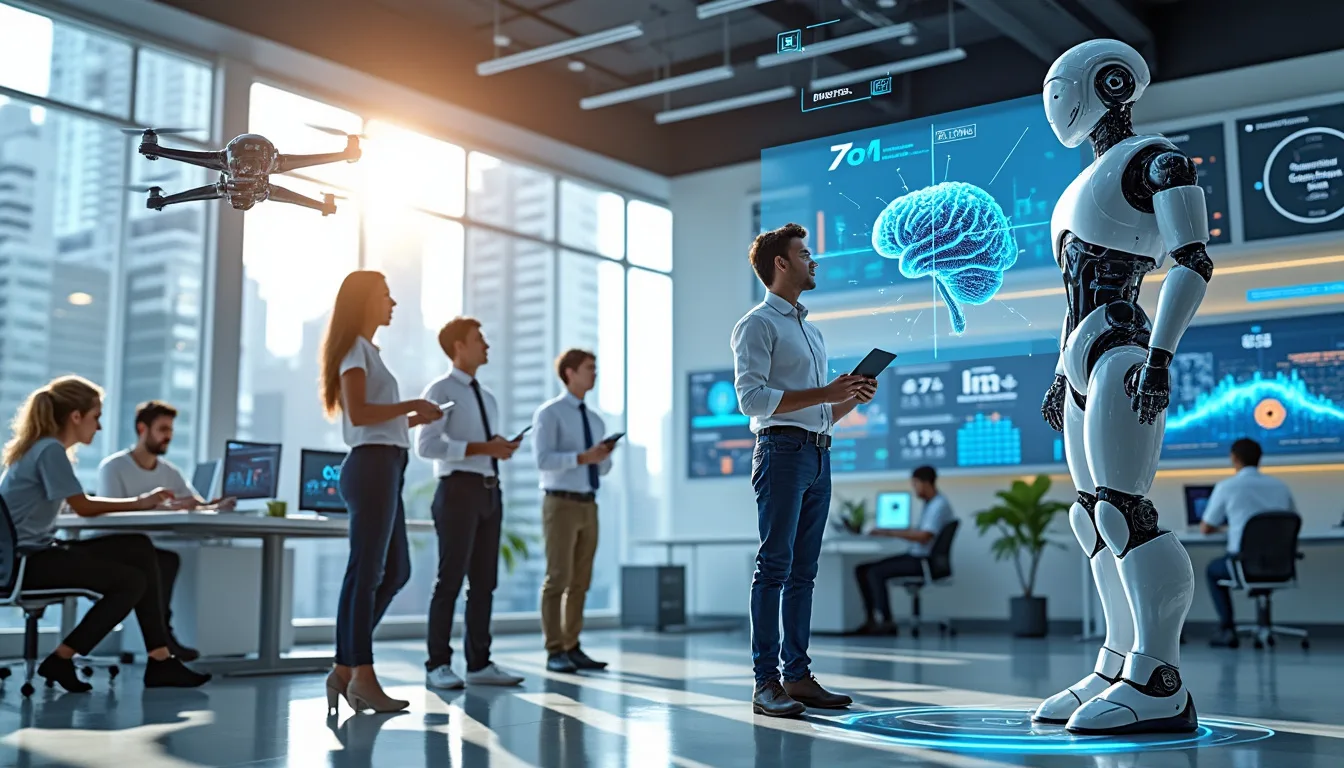 découvrez comment l'adoption croissante de l'intelligence artificielle transforme le paysage de l'emploi, en redéfinissant les compétences requises et en ouvrant de nouvelles opportunités professionnelles tout en soulevant des défis.